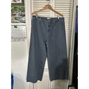 Universal Thread  Women's High-Rise Sailor Wide Leg Ankle Jeans Gray Wash 16R